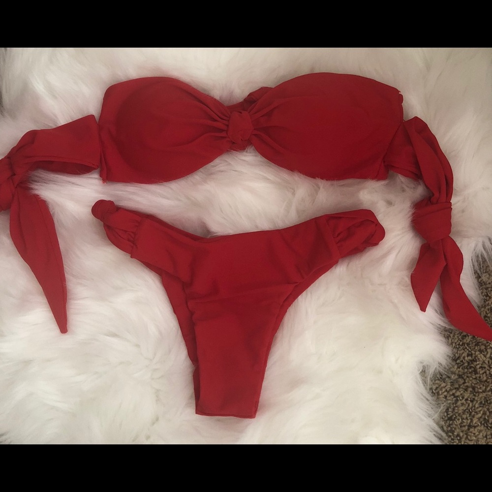 Red swimsuit